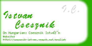 istvan csesznik business card